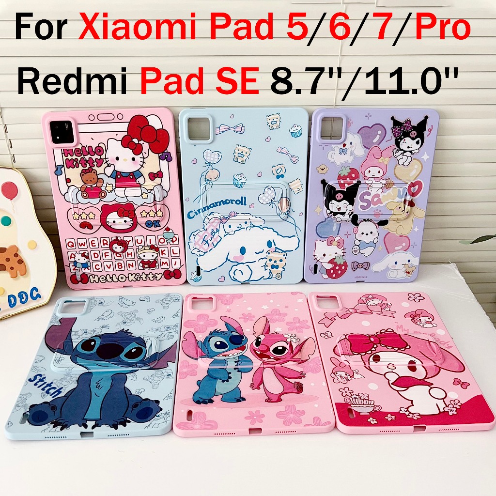สําหรับ Redmi Pad SE 11.0 8.7 แท็บเล็ตแฟชั่นการ์ตูนกรณี Xiaomi Pad 5 6 7 Pro 11.0 11.2 Matte Drop Resistance Stand Case