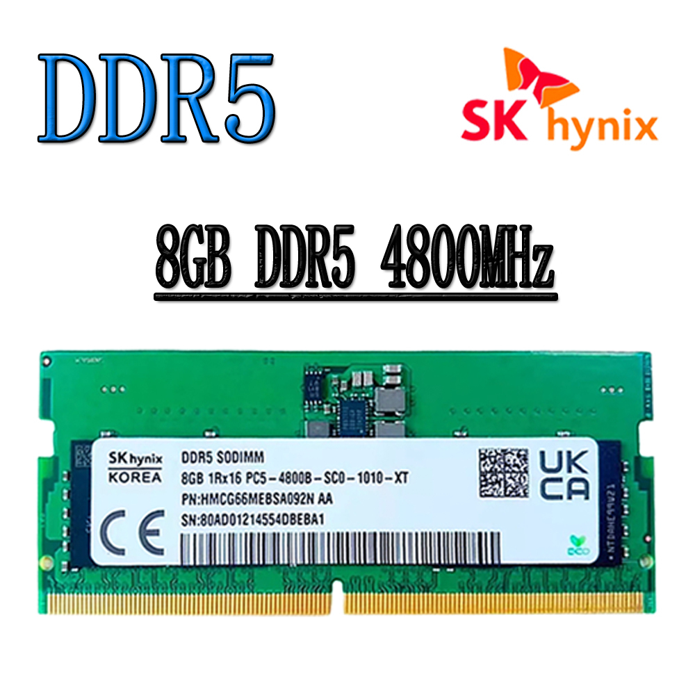 SK Hynix DDR5 RAM 8GB DDR5 4800MHz PC5-38400S CL40 หน่วยความจําแล็ปท็อป SO-DIMM โน้ตบุ๊ค RAM