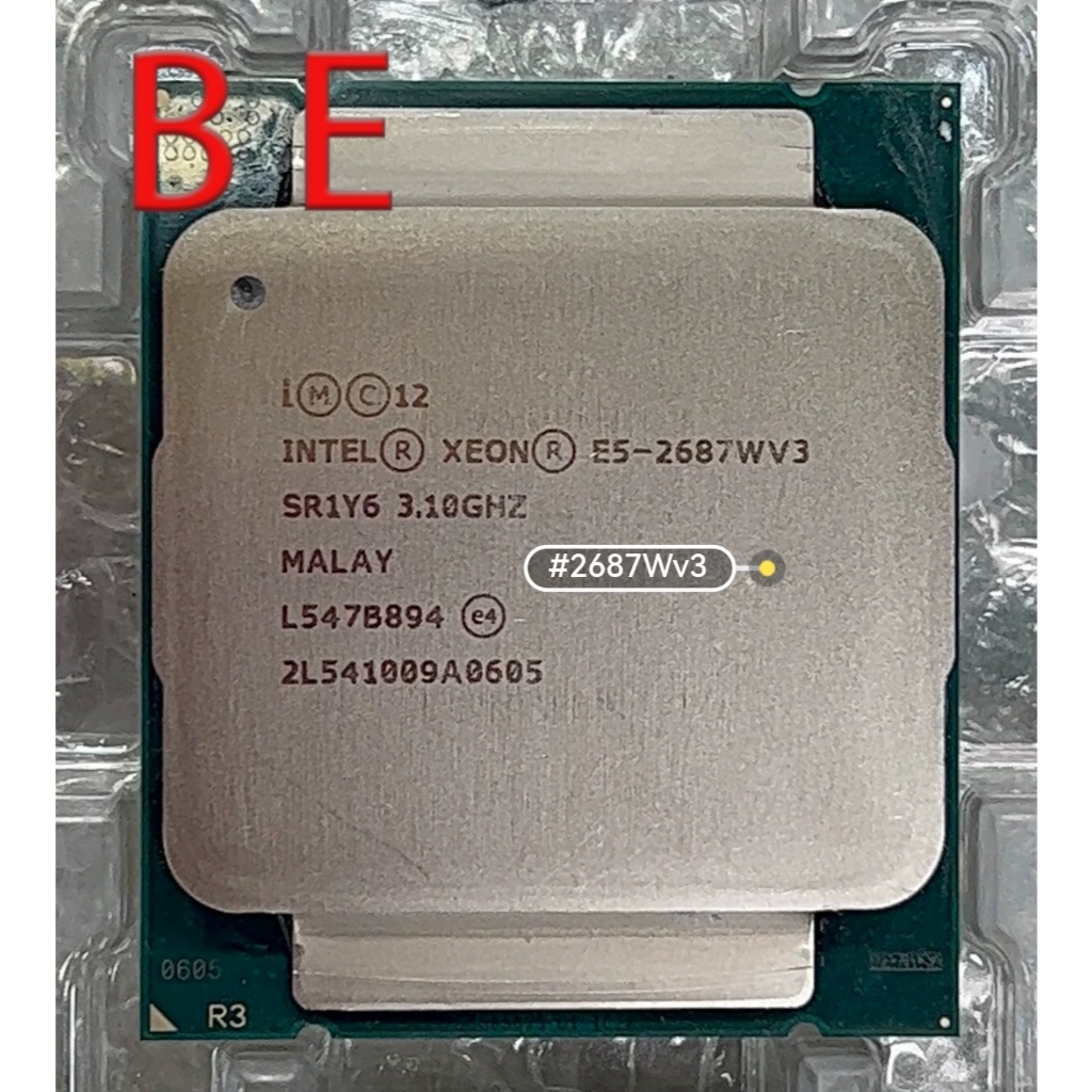 Xeon E5-2687W V3 LGA 2011-3 เซิร์ฟเวอร์ CPU โปรเซสเซอร์ 3.1Ghz 10Core SR1Y6 160W