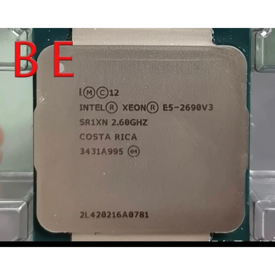 Xeon E5-2690 V3 LGA 2011-3 เซิร์ฟเวอร์ CPU โปรเซสเซอร์ 12-Core SR1XN 2.6Ghz