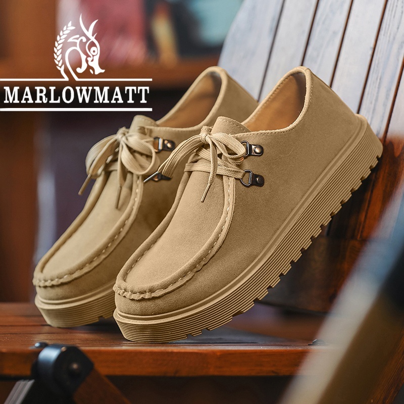 รองเท้าผู้ชาย Marlowmatt | พร็อพทํางานกลางแจ้ง | รองเท้าผู้ชาย | รองเท้าหนังแฟชั่นสไตล์อังกฤษ