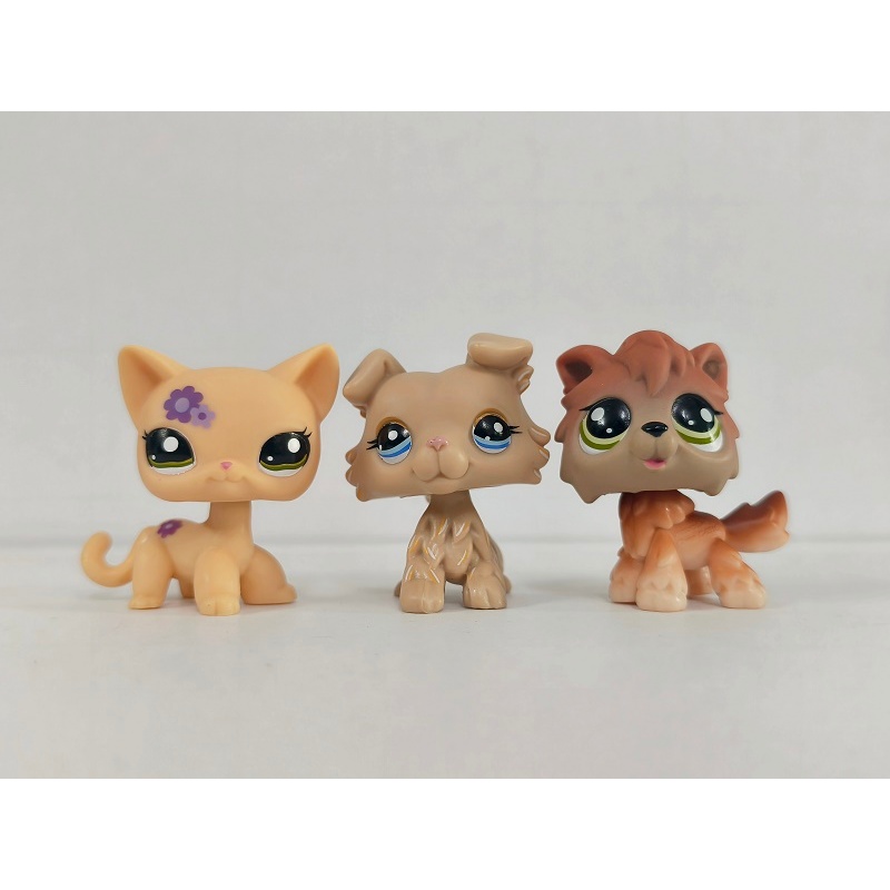 3 ชิ้น/ล็อต LPS รูปแมวสุนัข #1962#1194 Littlest Pet Shop ของเล่นเด็ก