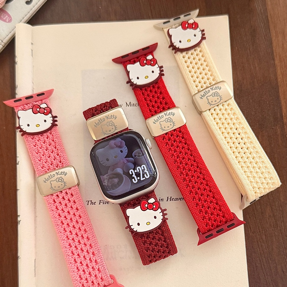 สายนาฬิกาลูกไม้ถักเข้ากันได้สําหรับสายนาฬิกา A-pple Series10 9 87654321,se, se2,Ultra, Nylon IWatch Strap ขนาด 49mm 46mm 41mm 45mm 46mm 38mm 40mm 42mm 44mm I Watch Strap