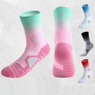 ถุงเท้าวิ่งระบายอากาศได้ดี และถุงเท้าฝึกซ้อมบาสเก็ตบอลยาวปาน…