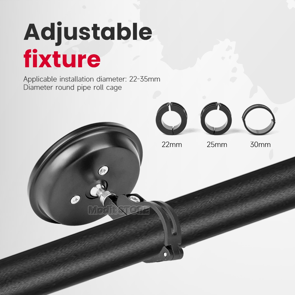 KX KLX รถจักรยานยนต์ Circular handle กระจกมองหลังมุมกว้างสําหรับ Kawasaki KLX450R KX250 KX450 KLX KX 125 250 450 KX450F KX250F - รูปที่ 5