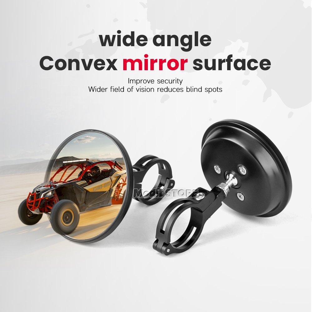 KX KLX รถจักรยานยนต์ Circular handle กระจกมองหลังมุมกว้างสําหรับ Kawasaki KLX450R KX250 KX450 KLX KX 125 250 450 KX450F KX250F - รูปที่ 4