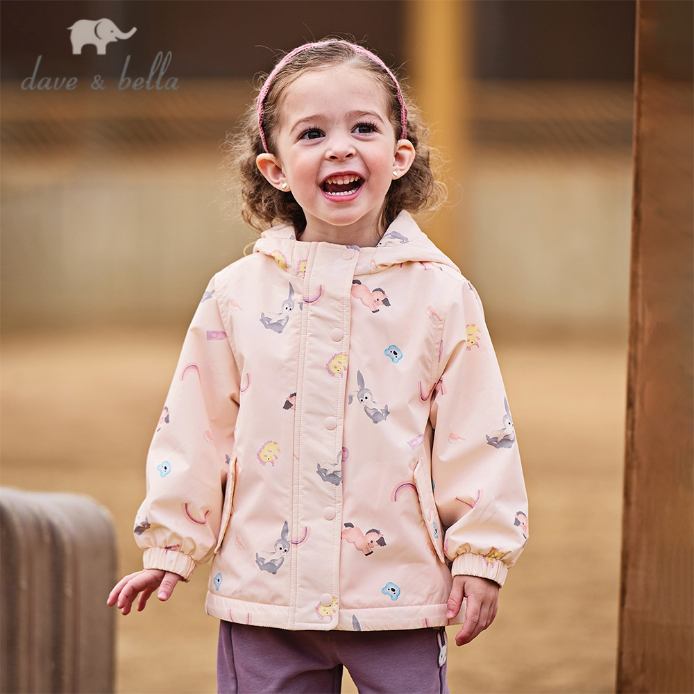 Dave Bella 9M-9Y แจ็คเก็ตหนาสำหรับฤดูหนาวเด็กหญิง ผ้าซับน้ํา เสื้อแขนยาว กันหนาว กันลม DB3253494
