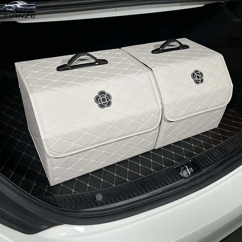 รถ Trunk High-End มัลติฟังก์ชั่นกล่องเก็บกล่องเก็บรถพับได้ Tidy-up กล่อง Creative อุปกรณ์ตกแต่งภายใน Daquan หญิง