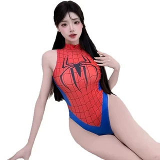 ชุดว่ายน้ำคอสเพลย์ สไปเดอร์แมน แบบบอดี้สูท ชุดว่ายน้ำเร้าใจ