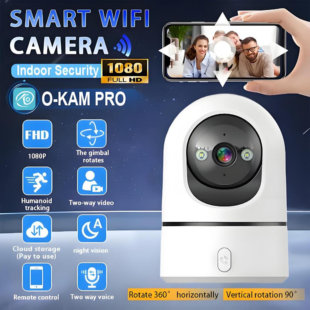 O-KAM PRO 1080P HD กล้องวงจรปิดในร่มไร้สาย WIFI เครือข่ายความปลอดภัย 2-Way Audio Home Smart Security