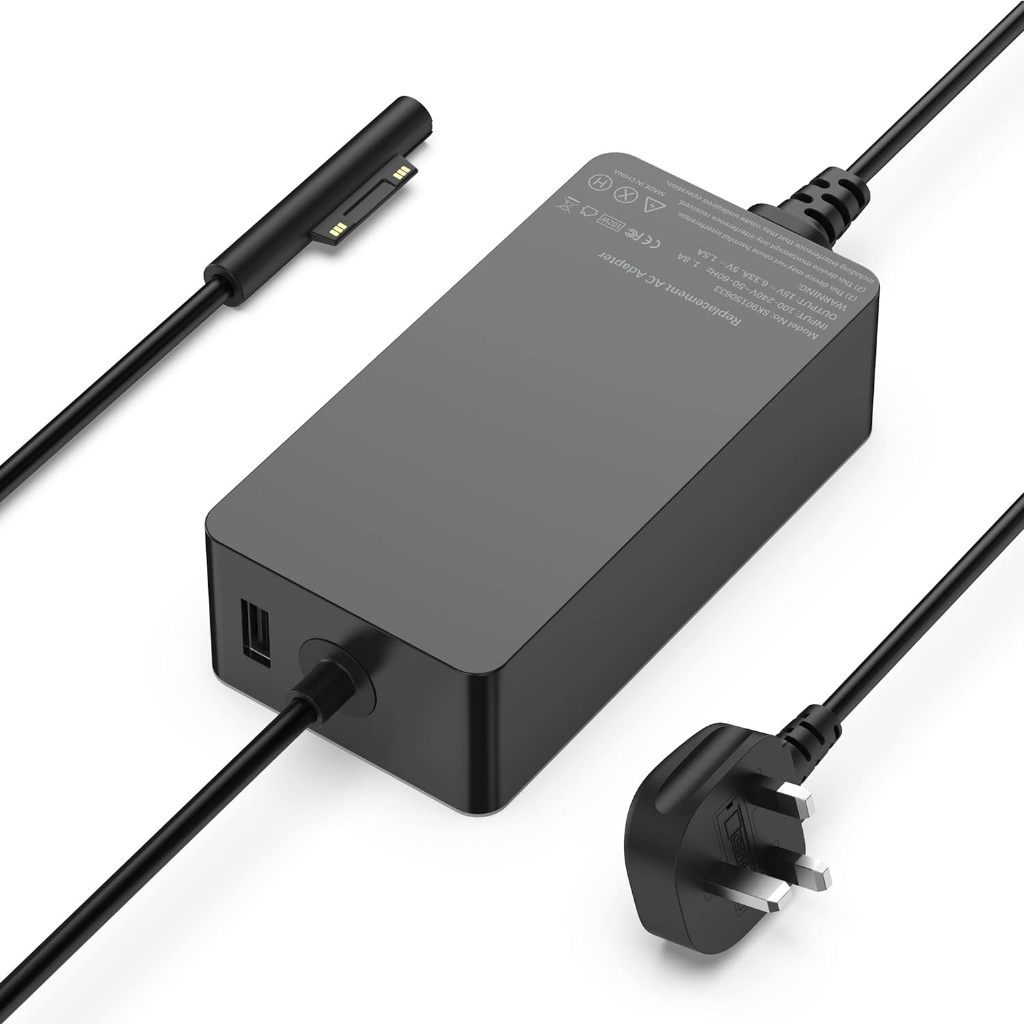 Surface Pro 9 Charger,Surface Charger 102W สําหรับ Surface Pro 9/8/7/6/5/4/3/X, Surface Laptop 5/4/3