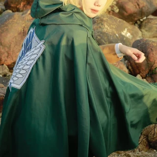 🔥ส่งจากกรุงเทพฯ🔥 Attack on Titan ผ่าพิภพไททัน Anime Cosplay Green Cloak Scout เสื้อไททัน เสื้อหน่วยสำรวจ
