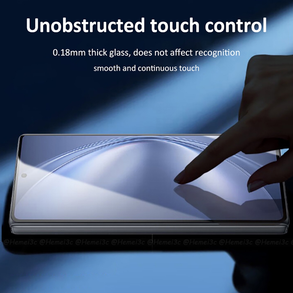 ติดง่ายมากสําหรับ วิฟ Vivo X Fold 5 พับ 5 ป้องกันหน้าจอลายนิ้วมือปลดล็อคเต็มกาวครอบคลุมกระจกนิรภัยโค้ง ราคา ถูกที่สุด ดีลบีเคเค แกลเลอรีภาพที่ 8