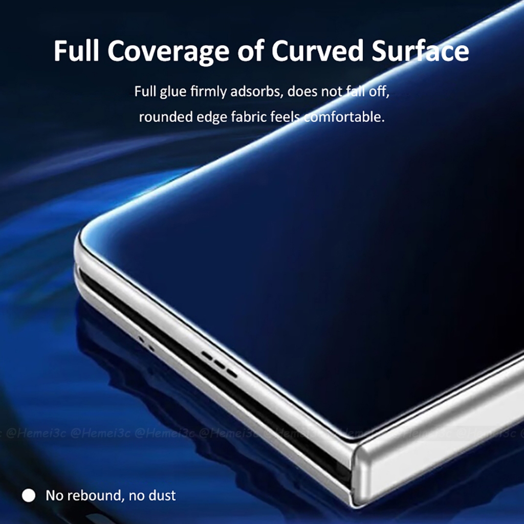 ติดง่ายมากสําหรับ วิฟ Vivo X Fold 5 พับ 5 ป้องกันหน้าจอลายนิ้วมือปลดล็อคเต็มกาวครอบคลุมกระจกนิรภัยโค้ง ราคา ถูกที่สุด ดีลบีเคเค แกลเลอรีภาพที่ 5