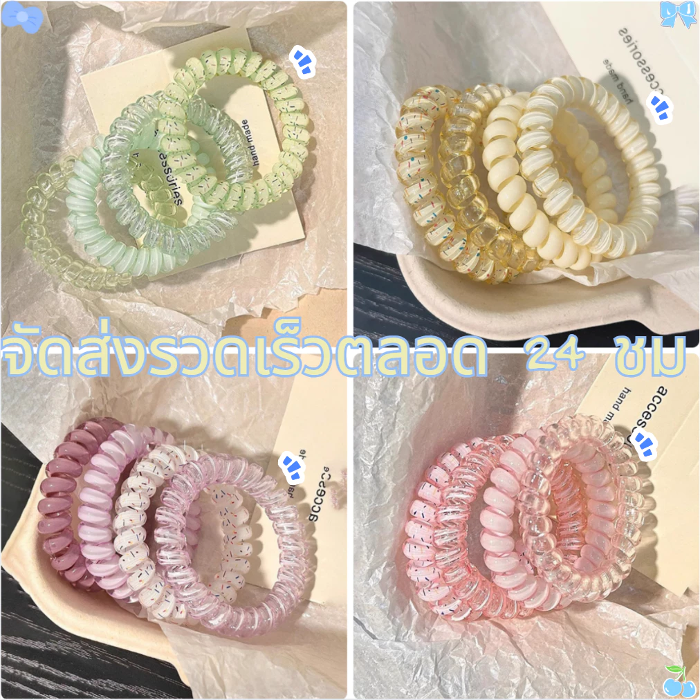 ⭐Nico Bra⭐4ชิ้นโทรศัพท์-ลวดห่วงผมห่วง มีแถบคาดศีรษะที่ยืดหยุ่นสูง กิ๊บติดผมหางม้าและหมวก ที่คาดผมแฟชั่น