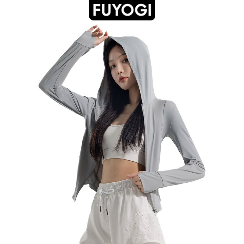ฟูโยกิ เสื้อแจ็คเก็ตผู้หญิง แขนยาว กันแดด ระบายอากาศได้ดี แห้งเร็ว สูงยืดหยุ่น เหมาะสำหรับการเดินทางและวิ่ง