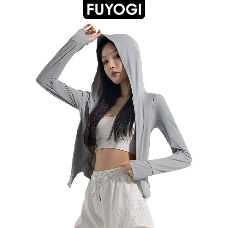 ฟูโยกิ เสื้อแจ็คเก็ตผู้หญิง แขนยาว กันแดด ระบายอากาศได้ดี แห้งเร็ว สูงยืดหยุ่น เหมาะสำหรับการเดินทางและวิ่ง