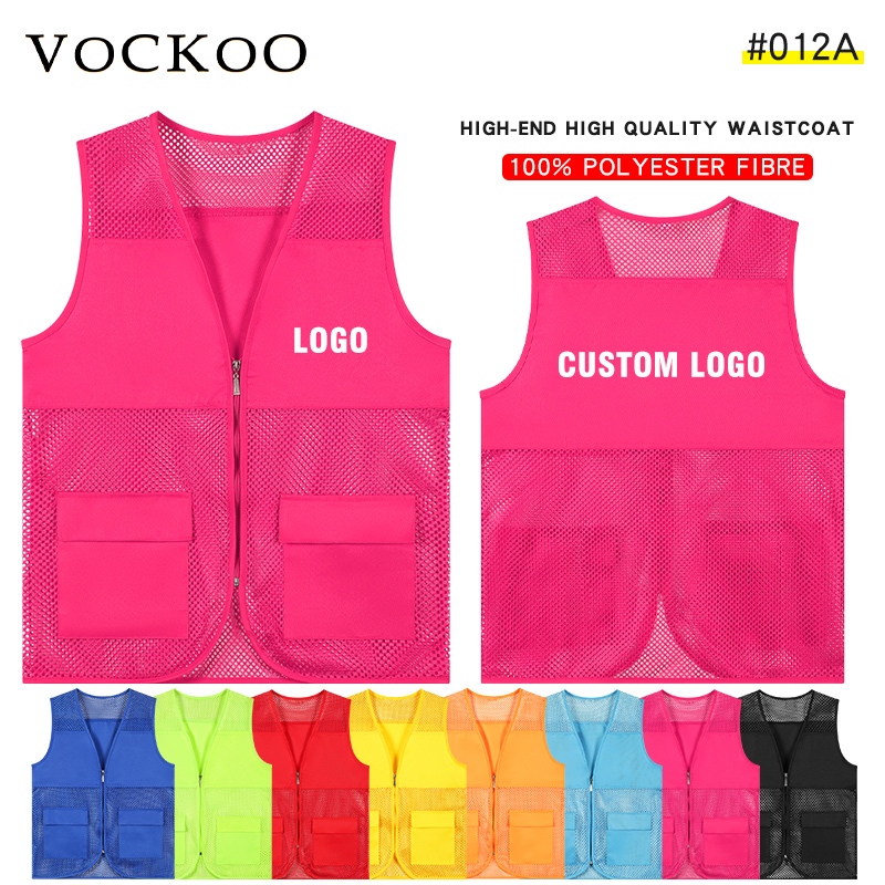 เสื้อกั๊กอาสาสมัครตาข่ายระบายอากาศ โลโก้สั่งทํา สําหรับกิจกรรมกลางแจ้งและการทํางาน