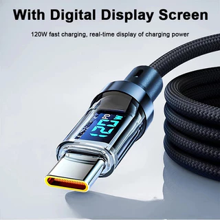 รับประกัน 1 ปี สายชาจแบตเร็ว 120W/6A สายชาร์จUSB Type C รองรับLED สายยาว1เมตร2เมตร