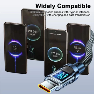 รับประกัน 1 ปี สายชาจแบตเร็ว 120W/6A สายชาร์จUSB Type C รองรับLED สายยาว1เมตร2เมตร