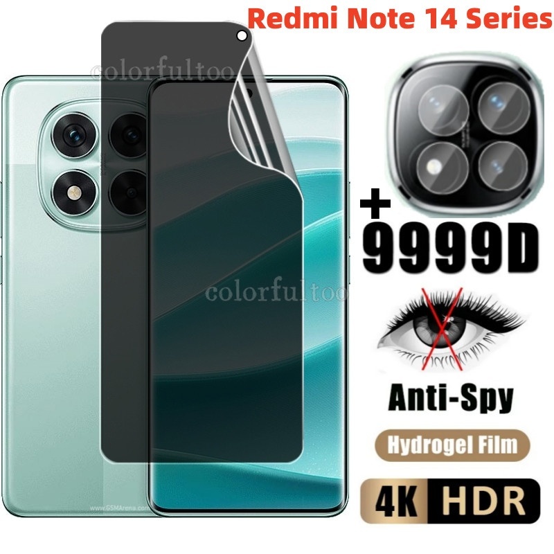Redmiหมายเหตุ15 Pro 2026 Anti-Spyความเป็นส่วนตัวHydrogelฟิล์มสําหรับRedmiหมายเหตุ15 14 Pro Plus 14Pro + Note14Pro 4G 5Gฝาครอบด้านหน้านุ่มส่วนตัวHydrogelป้องกันหน้าจอกล้องเลนส์ฟิล์ม