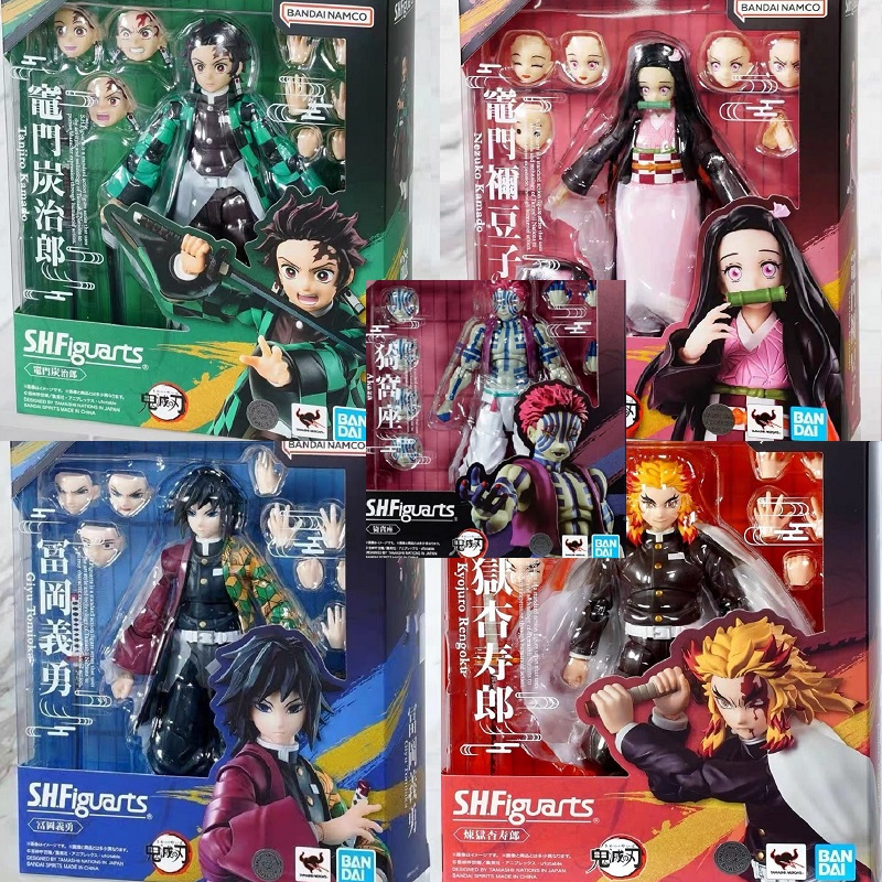 BANDAI SHFiguarts ‌DEMON SLAYER‌: TANJIRO KAMADO, NEZUKO KAMADO, GIYU TOMIOKA, RENGOKU, SHINOBU KOCH