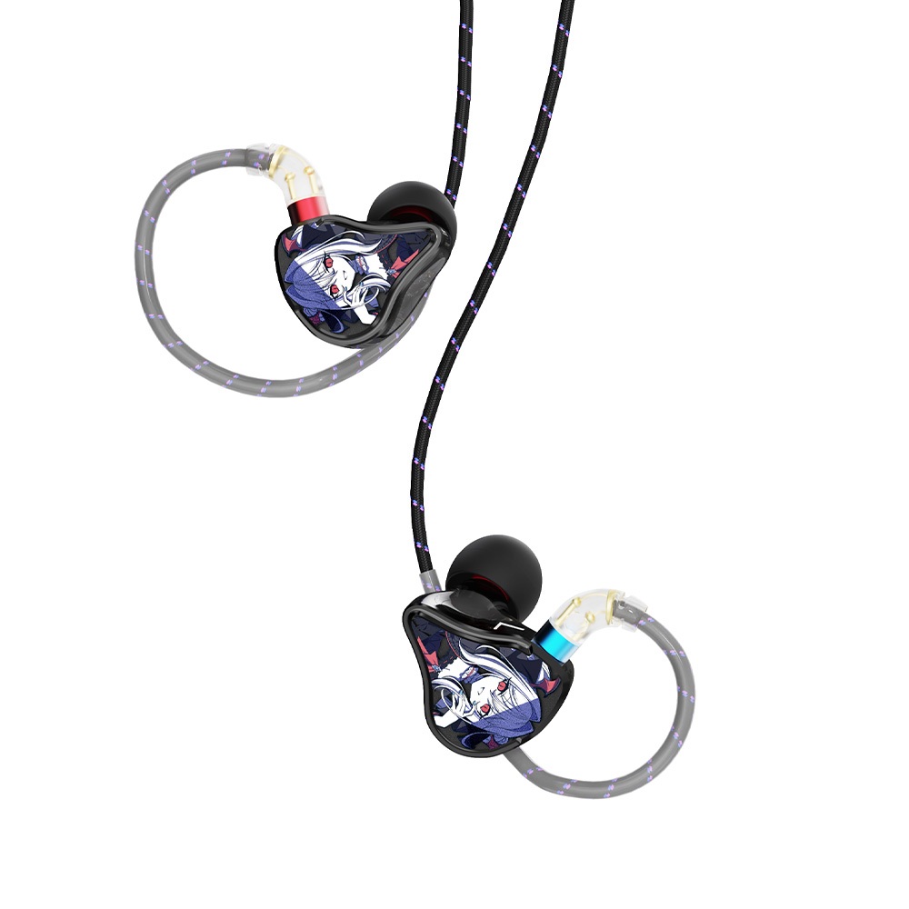 CVJ Vivian 3D Digital Relief เคลือบหูฟังชนิดใส่ในหู HiFi คุณภาพหูฟัง 3.5 มม.แจ็ค MIC IEM