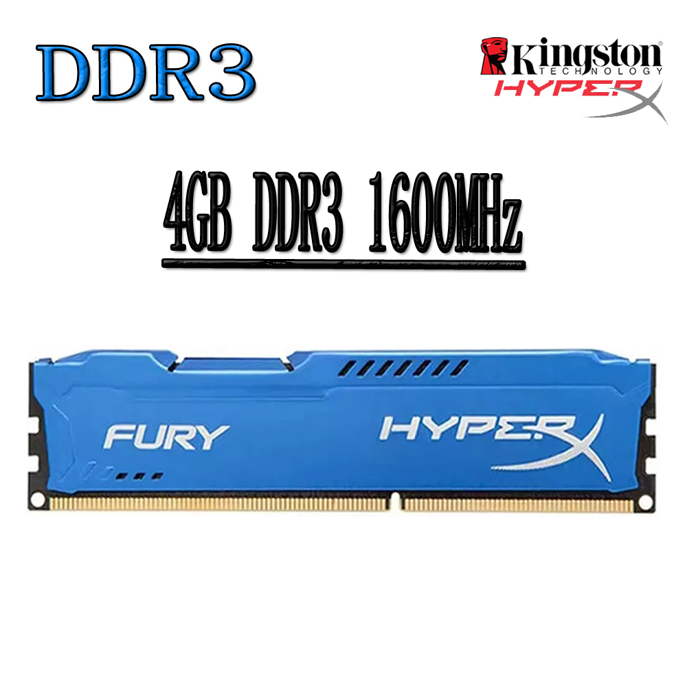 Kingston HyperX Fury DDR3 PC RAM 4GB DDR3 1600MHz HX316C10F/4 หน่วยความจําเดสก์ท็อป DIMM RAM CL10