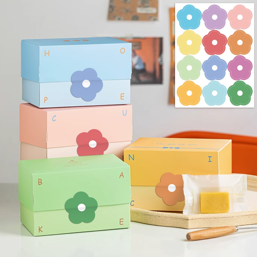 120 ชิ้น/แพ็คที่มีสีสันดอกไม้รูปสติกเกอร์ของขวัญสมุดภาพสติกเกอร์ตกแต่งซองจดหมายปิดผนึกป้าย