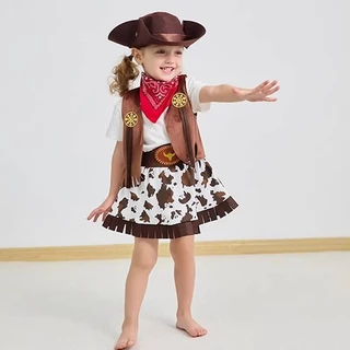 🔥ส่งไว จาก กทม🔥ชุดคาวบอยเด็กโต คาวเกิร์ลเด็กโต cowboy girl costume Cowboy Kid cowboy cosplay คาวบอย เด็ก