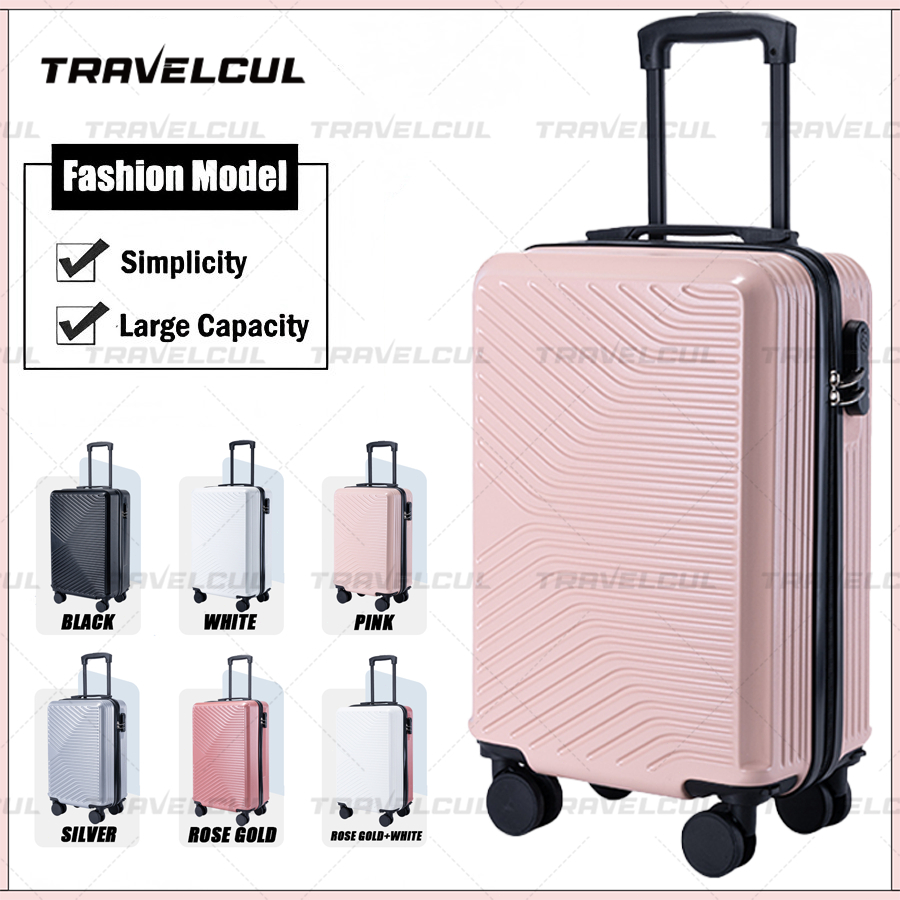 【สต็อกไทยพร้อมส่ง】TRAVELCUL กระเป๋าเดินทางทนทานกระเป๋าเดินทาง 20/24 นิ้วกระเป๋าเดินทางเที่ยวบินพกพากระเป๋าเดินทางพร้อมตัวล็อค