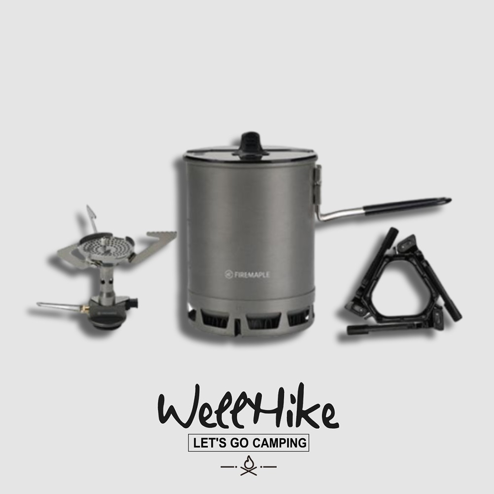 🚚สต็อกพร้อมในกรุงเทพ🚚 Firemaple ชุดสามชิ้น หม้อตั้งแคมป์น้ำหนักเบา ขนาด 600 มล. มัลติฟังก์ชั่นสำหรับปิกนิกและการเดินทาง
