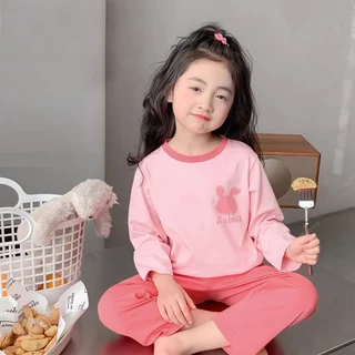 honeywears⚡พร้อมส่ง⚡ชุดบ้านเด็ก ชุดนอนลำลองเด็กผู้หญิง น่ารัก สวยหวาน ใส่สบาย สำหรับฤดูร้อน หลายสีให้เลือก ไซส์ 100-150