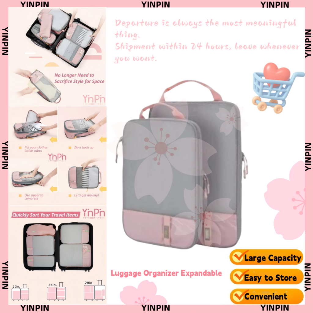 ✨กระเป๋าเดินทาง กระเป๋าเดินทางออแกไนเซอร์จัดเก็บเสื้อผ้าเฉพาะกระเป๋าเดินทางชุดคู่2/4/6ชิ้นชุดกระเป๋า✨