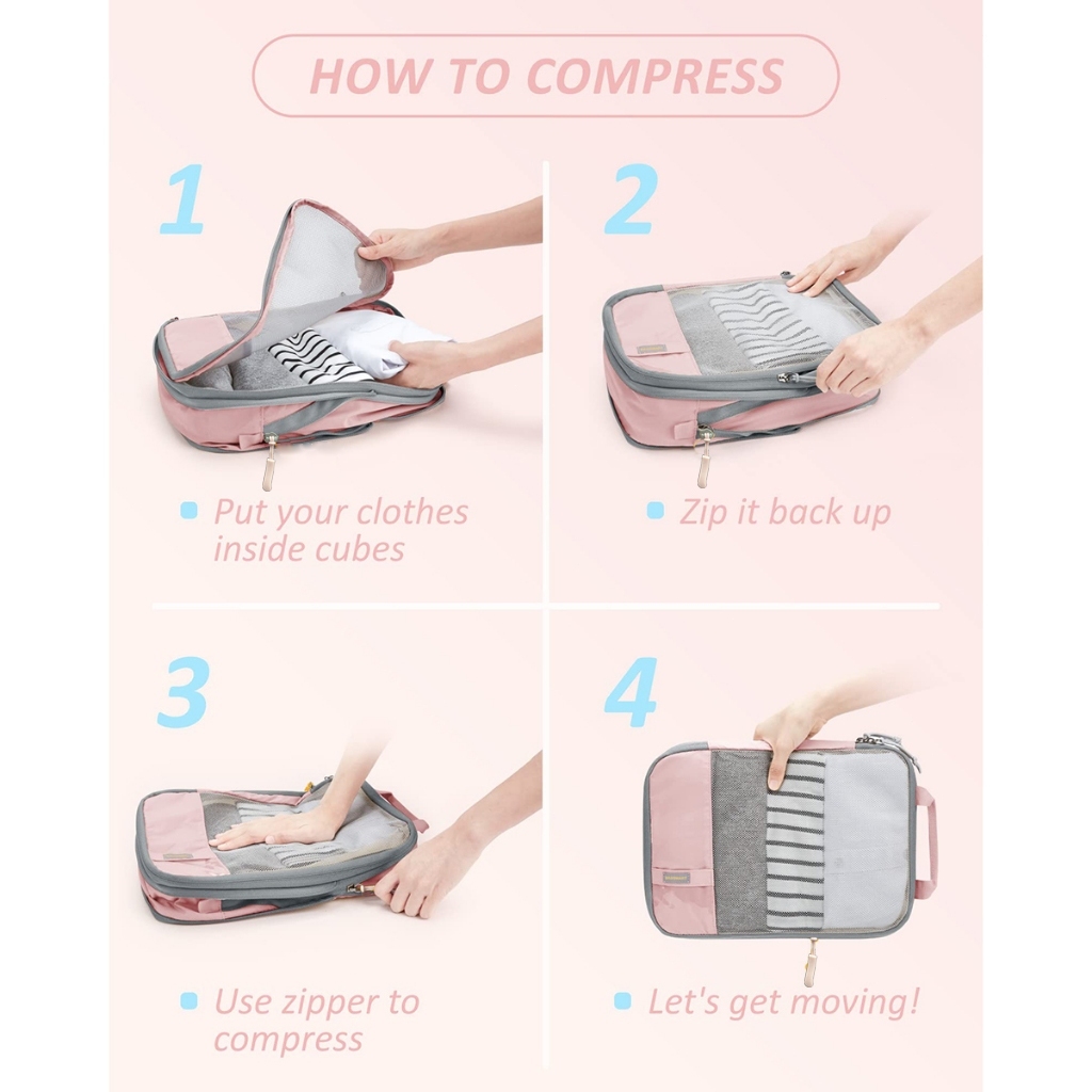 ✨กระเป๋าเดินทาง กระเป๋าเดินทางออแกไนเซอร์จัดเก็บเสื้อผ้าเฉพาะกระเป๋าเดินทางชุดคู่2/4/6ชิ้นชุดกระเป๋า✨ - รูปที่ 5