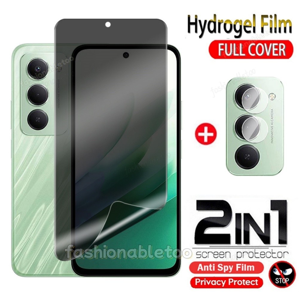 สําหรับRedmi15 2 in 1 Anti-spy Hydrogelฟิล์มสําหรับRedmi 15 C 15C Redmi15 C Redmi15C 2025 ความเป็นส่