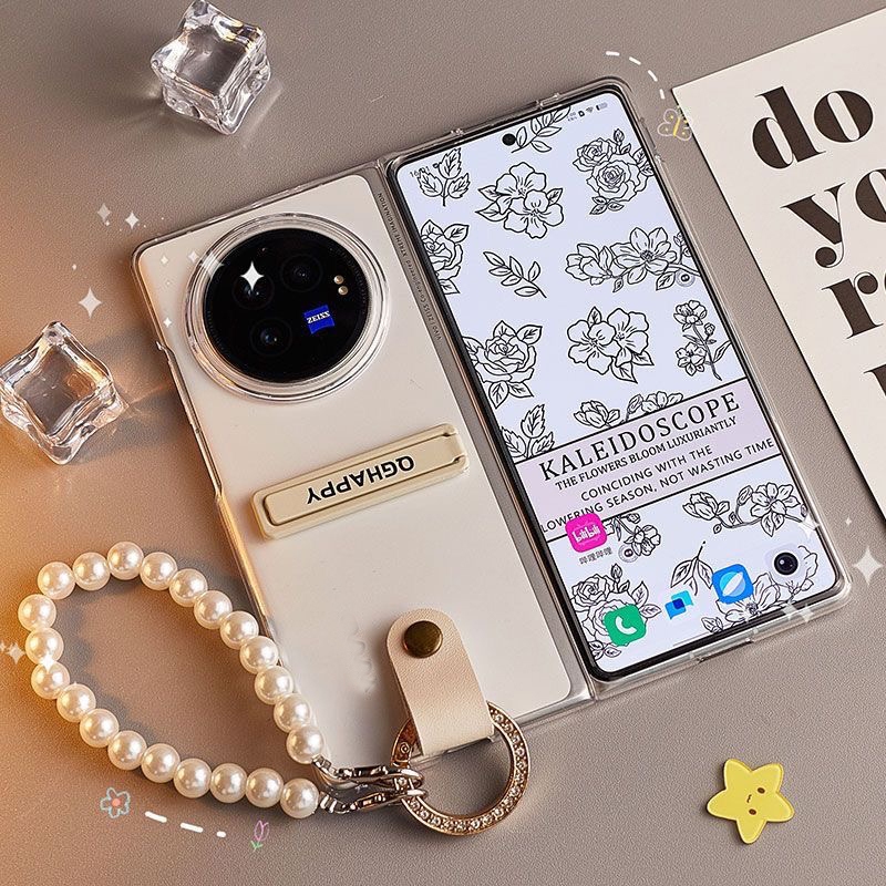 Magic V5 Casing Case สําหรับ Honor Magic V5 V3 V2 Vs3 Vs2 DIY Bracket Pearl Bracelet Simple Transparent Hard PC เคสโทรศัพท์มือถือ