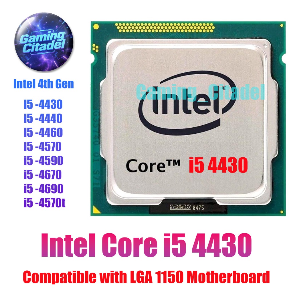 ใช้ Intel Core i5-4430 i5-4440 i5-4460 i5-470570t i5-4590 i5-4670 i5-4690 i5-4570T Quad Core LGA 115