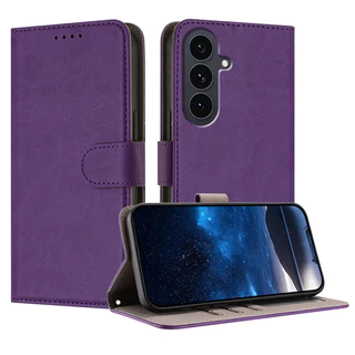 หรูหราปลอกสําหรับ Samsung Galaxy S25 Ultra S24 Ultra S25 FE S24 Plus S23 FE S25 Plus S24 FE S25 Edge S21 FE Ultra-thin กระเป๋าสตางค์หนัง PU ช่องใส่การ์ดผิว Flip Stand Cover Case