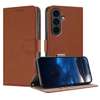 หรูหราปลอกสําหรับ Samsung Galaxy S25 Ultra S24 Ultra S25 FE S24 Plus S23 FE S25 Plus S24 FE S25 Edge S21 FE Ultra-thin กระเป๋าสตางค์หนัง PU ช่องใส่การ์ดผิว Flip Stand Cover Case