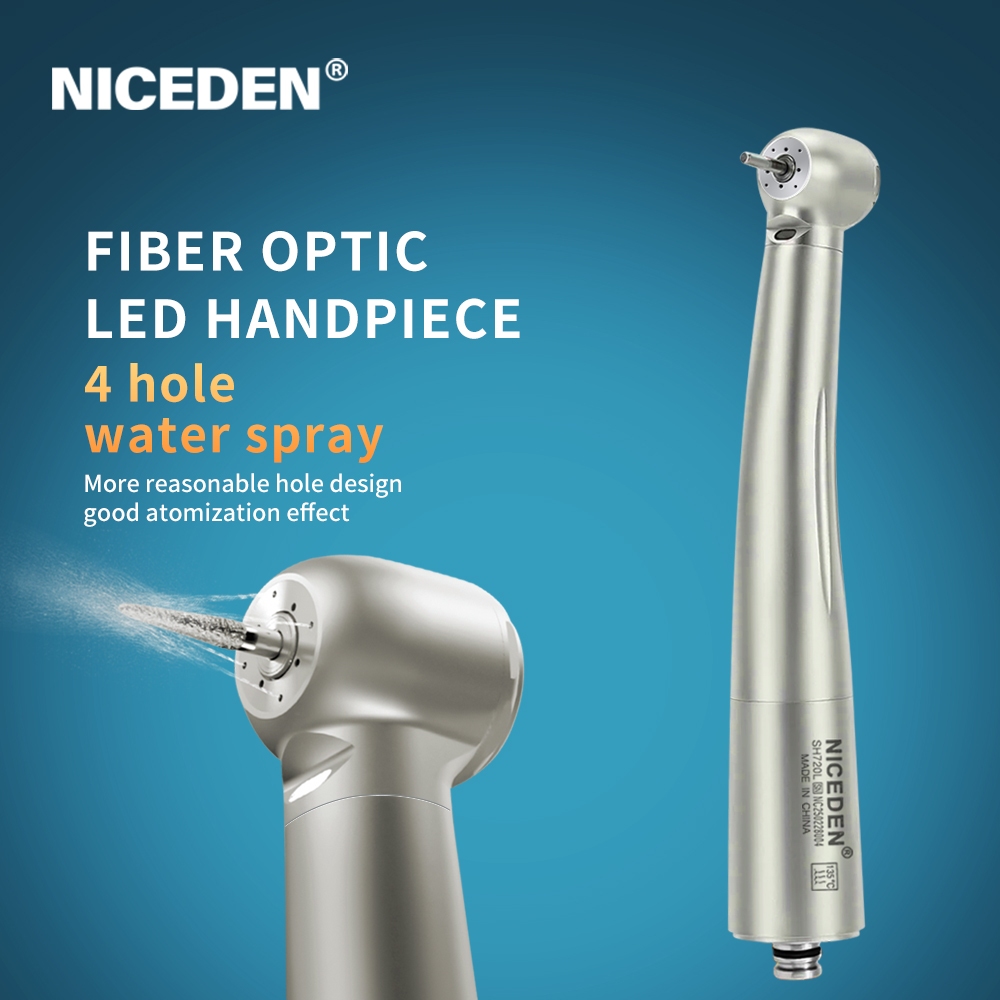 Niceden 1 ชุด Nsk ประเภทความเร็วสูง Turbine Dental Handpiece Kit Ti Max X600l พร้อมไฟเบอร์ออปติก Quick Compression Original สไตล์ญี่ปุ่น
