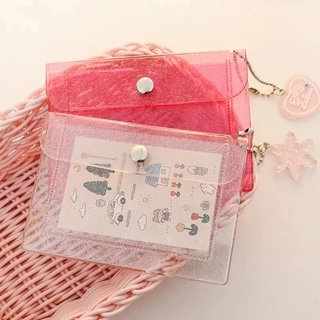 TheMall มินิwallet กันน้ำ สำหรับนักเรียน พร้อมกระเป๋าใส่เหรียญและบัตร ดีไซน์แวววาว