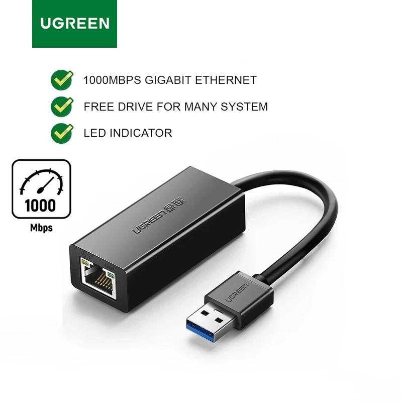 UGREEN อะแดปเตอร์อีเธอร์เน็ต USB 3.0 ถึง 1000 Mbps เครือข่าย LAN Gigabit Ethernet สําหรับ Nintendo Switch