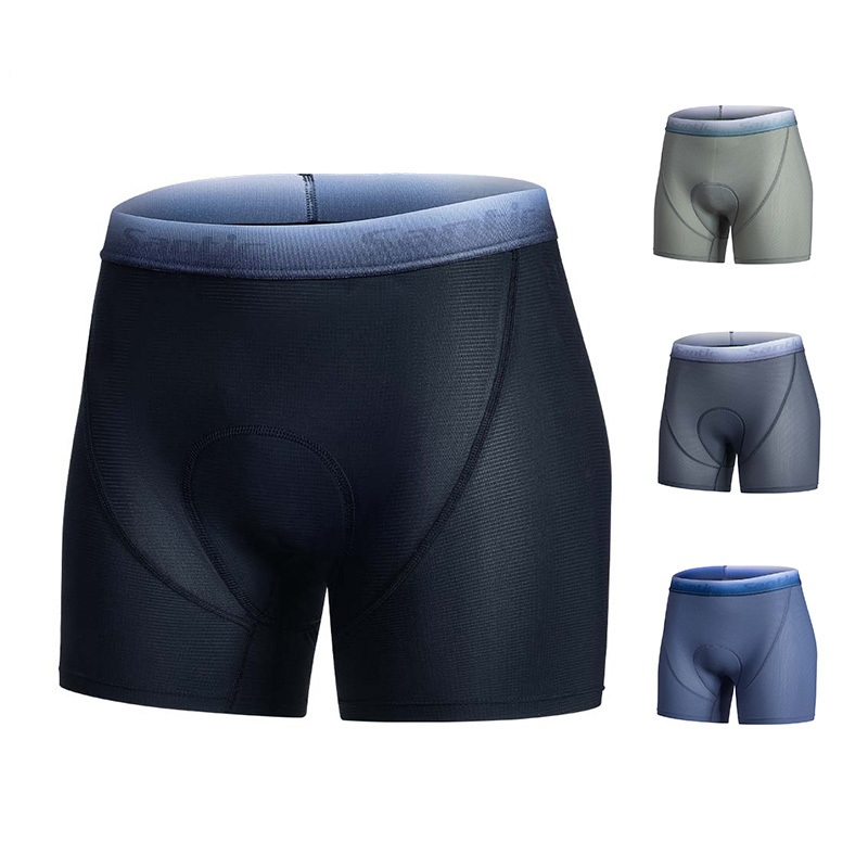 Santic ชุดชั้นในสำหรับผู้ชายขี่จักรยาน แบบ 4D มีเบาะที่ออกแบบมาเป็นพิเศษและระบายอากาศได้ดี พร้อมเข็มขัดเอว TM25C06042