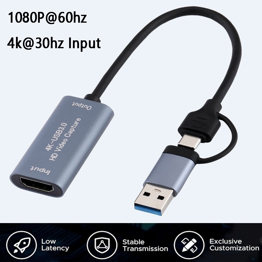 1080@60Hz 4K อินพุต HDMI การ์ดเกมที่รองรับสําหรับสตรีมมิ่งสด