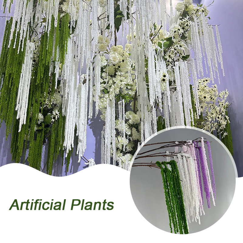 1PC Multicolor Amaranthus ประดิษฐ์แขวนพืชเส้นด้ายอุปกรณ์เสริมจําลอง Amaranthus Caudatus เครื่องประดับ Photo Props