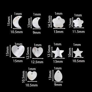 St. Kunkka เปลือกธรรมชาติ 10 ชิ้น สำหรับทำ DIY สร้อยคอและสร้อยข้อมือ