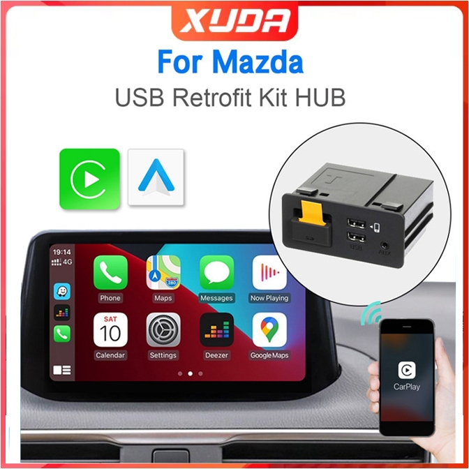 XUDA ใหม่ USB hub อะแดปเตอร์อัพเกรดสําหรับ Mazda 2 3 6 CX3 CX5 CX8 CX9 MX5 miata TK78669U0C