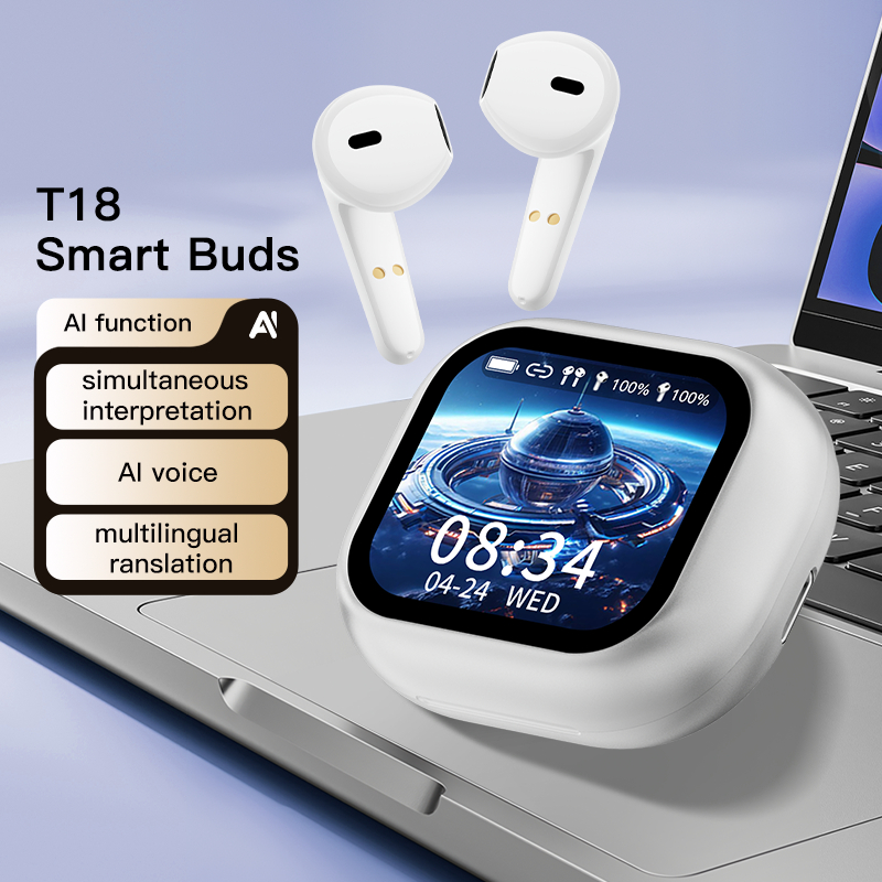 T18 APP บลูทูธไร้สาย AI ภาษาหูฟังแปลพร้อมกันหูฟังผู้แปลแบบเรียลไทม์สองทางสําหรับธุรกิจ