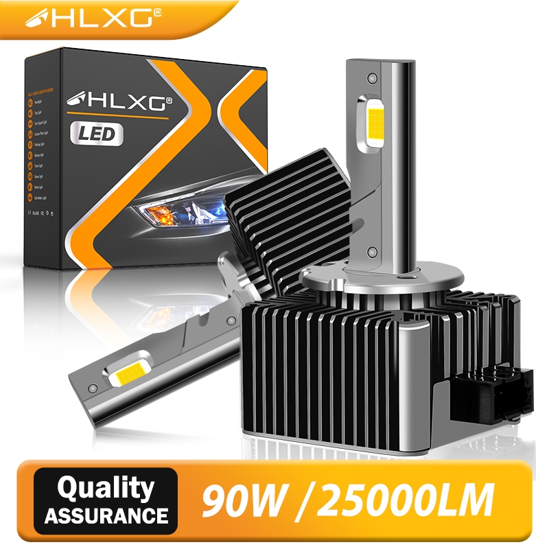 HLXG D1S D3S LED ไฟหน้าหลอดไฟ Canbus 4300K 6500K HID D1R D2R D3R D4R D2S D4S D8S Turbo Xenon LED Sup